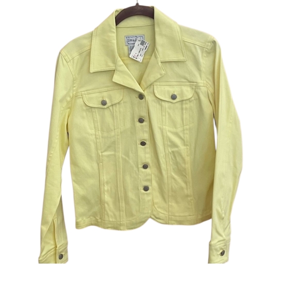 Live a Little Jacket, Yellow, size Medium Button Down NWOT - Picture 1 of 6